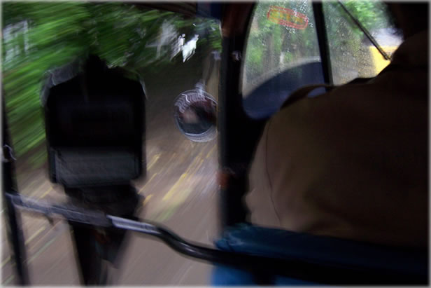 Taking a Moment Rainy Day Rickshaw Ride in Bandra, Mumbai. Photo by Priya Kale.